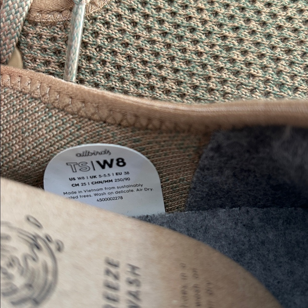 NIB Allbirds Tree Skipper Sneakers Hazy Beige Size Women’s US8 - Picture 7 of 9